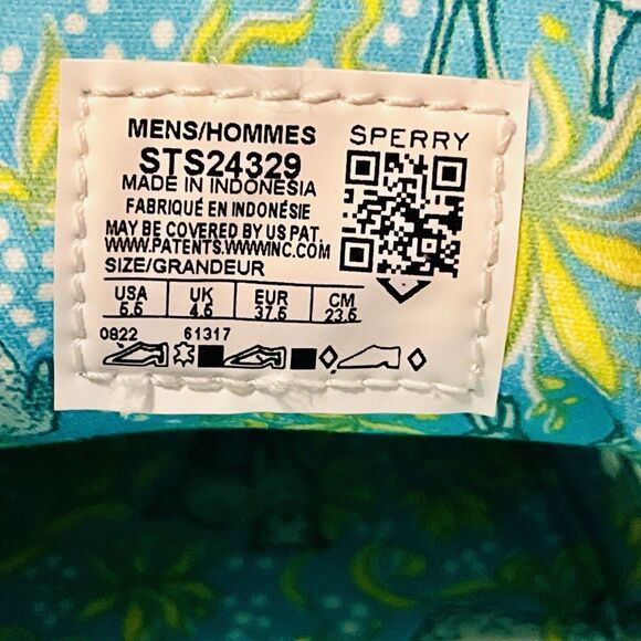 Sperry Topsider X Brooks Brothers Boat Shoes M 5.5 W 7 Pink Aqua Sheep $138 - Picture 6 of 7